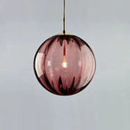 Nordic Glass Globe Pendant Light With Iron Finish
