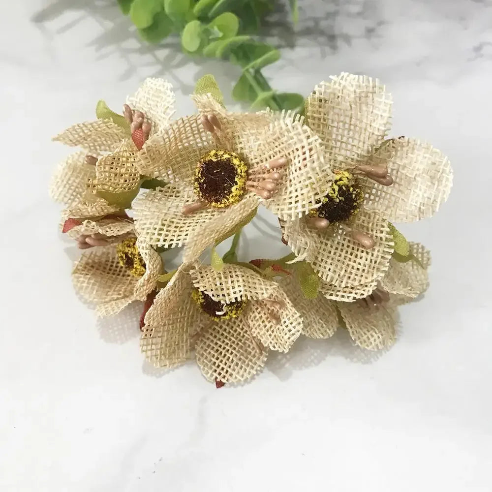DecorBites™ Gold Hybrid Flower Cherry Stamen Berries Bundle لتزيينك بنفسك