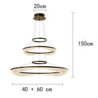 Modern Sculptural Ring Pendant Light Chandelier