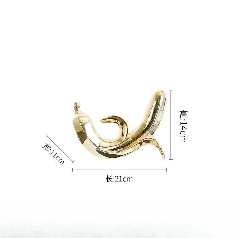 DecorBites™ Golden Banana Figurine Resin Decorative Statue Home Décor Figurine