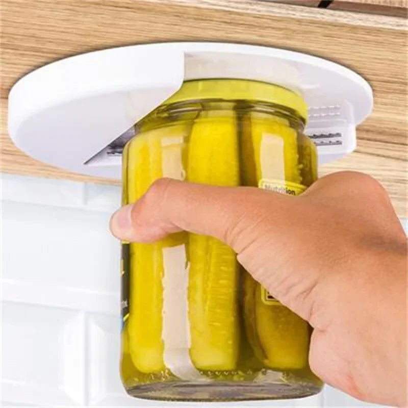 DecorBites™ فتاحة علب Easy Twist مع قاعدة لاصقة ذاتية | أداة سريعة لإزالة أغطية البرطمانات والزجاجات