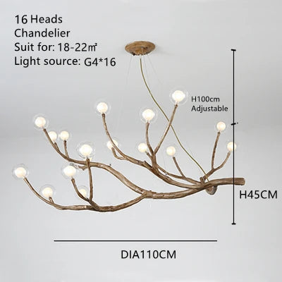DecorBites™ Glass Bubble Resin Pendant Light Chandelier LED Lamps for Home Decoration