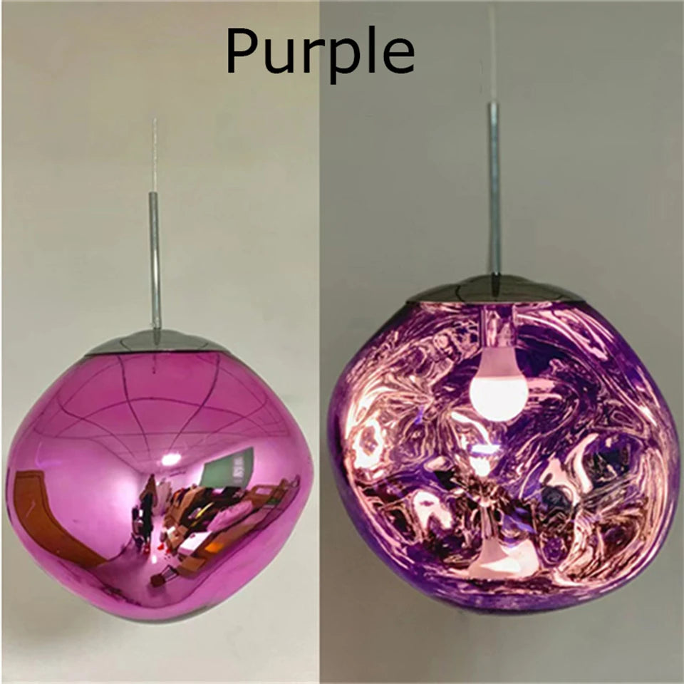 Nordic Lava Pendant Light in Plated PVC Finish