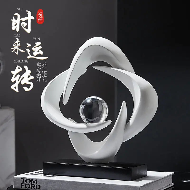 DecorBites™ Abstract Resin Sculpture Figurine for Home Decor & Table Centerpiece