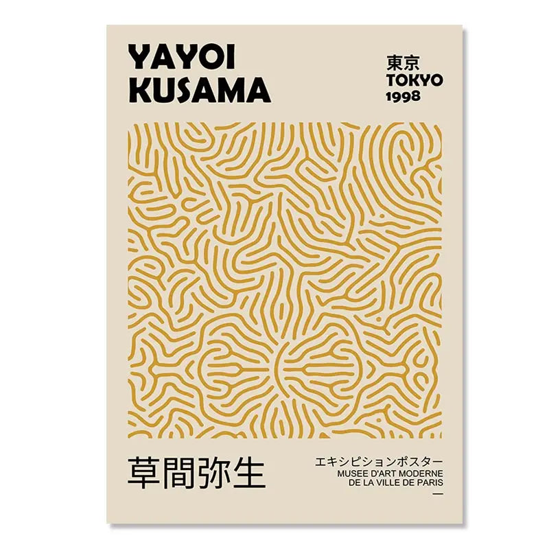 Abstract Yayoi Kusama Wall Art - Flower Market Canvas Painting
