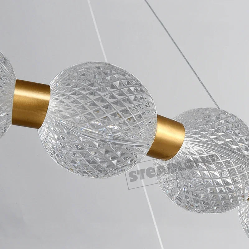 DecorBites™ Glass Ball LED Chandelier Pendant for Living Room & Bedroom