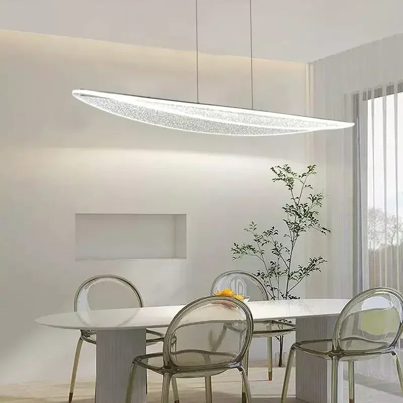 ثريا LED ديكور بايتس™: إضاءة متدلية منحنية طويلة على الطراز الاسكندنافي لديكور المنزل والمكتب وغرفة الطعام