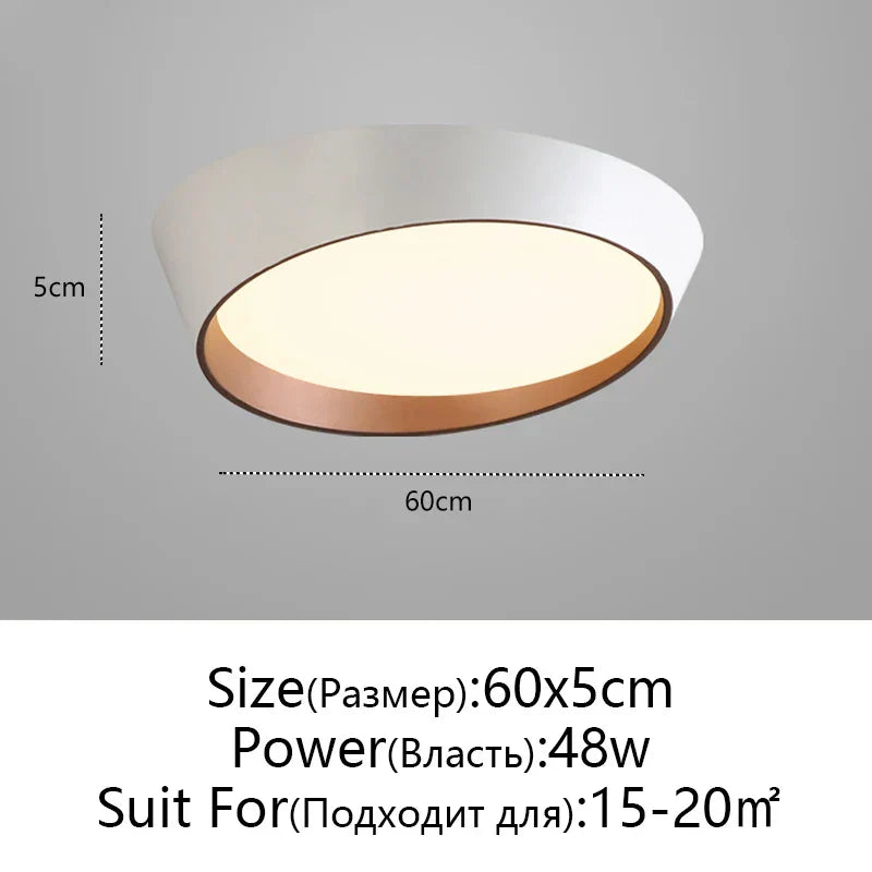 ثريا سقف LED من DecorBites™: إضاءة غرفة نوم عصرية