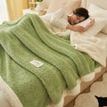 DecorBites™ Coral Fleece Blanket: Super Soft Single Size Sofa Cover for Office, Cozy Nap Blanket