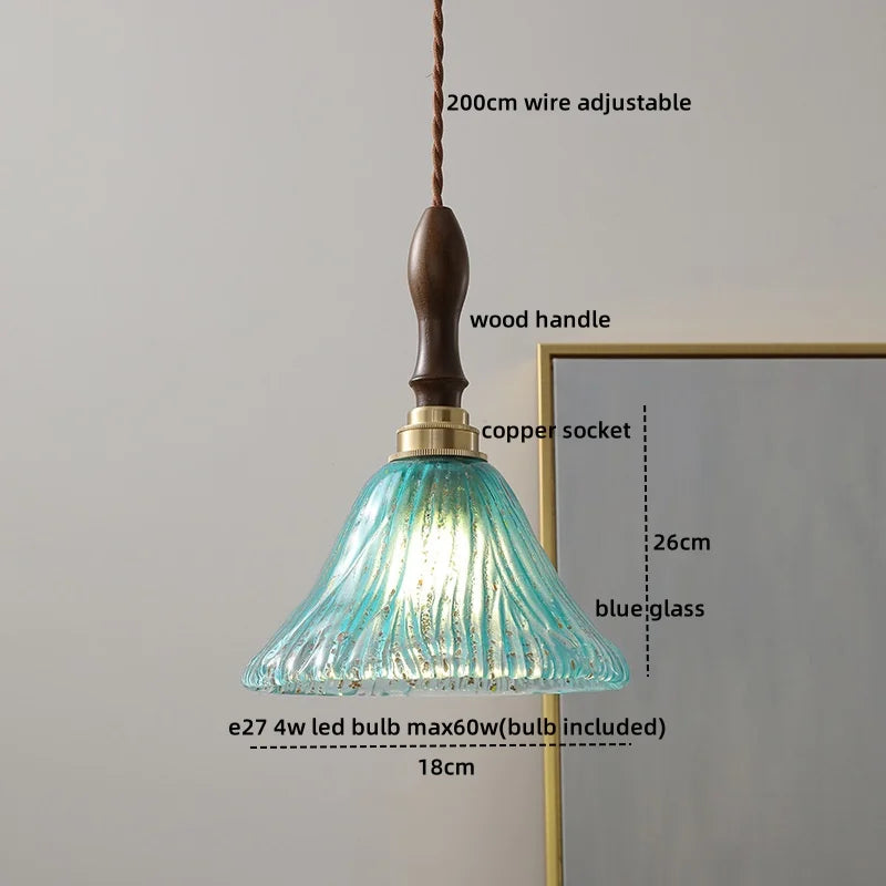 DecorBites™ Glass Copper LED Pendant Lights for Modern Style Dining Kitchen Bedroom