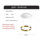 Modern Ring LED Pendant Light in Black or White