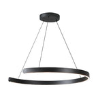Modern Ring LED Pendant Light in Black or White