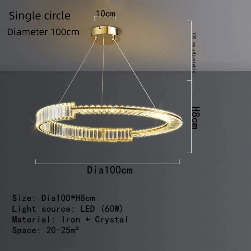 DecorBites™ Crystal LED Pendant Chandelier for Home Decor & Hospitality