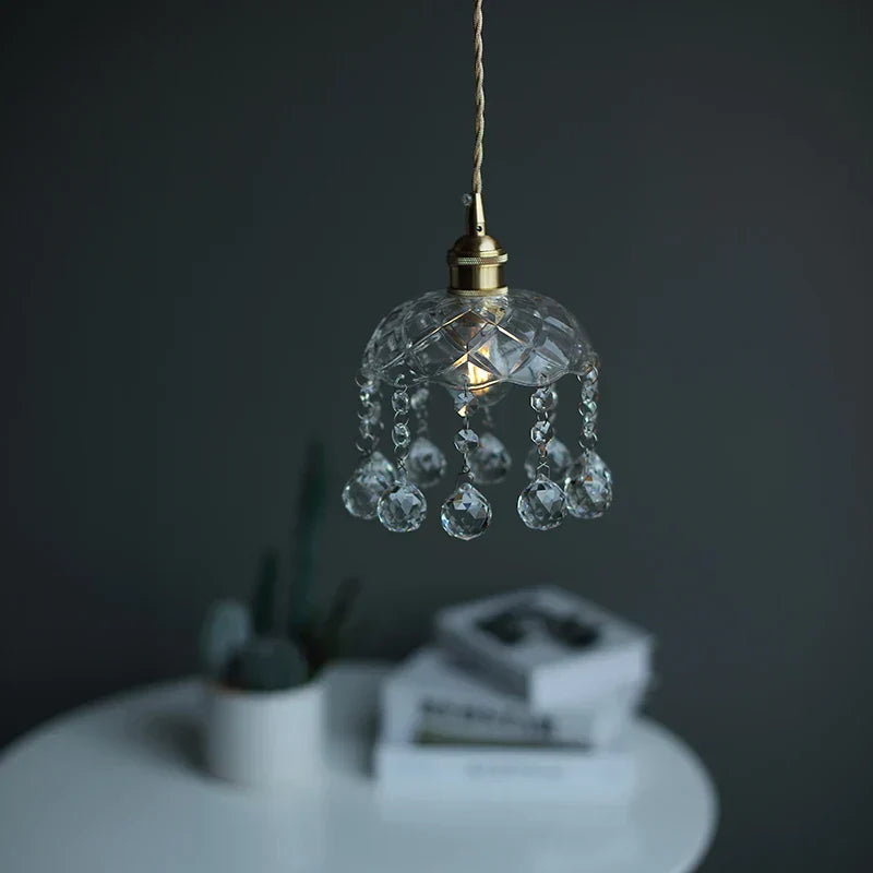DecorBites™ Clear Glass LED Pendant Lights for Home Decor and Lighting