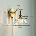 DecorBites™ Clear Glass LED Wall Sconce Pull Chain Switch Modern Stair Light