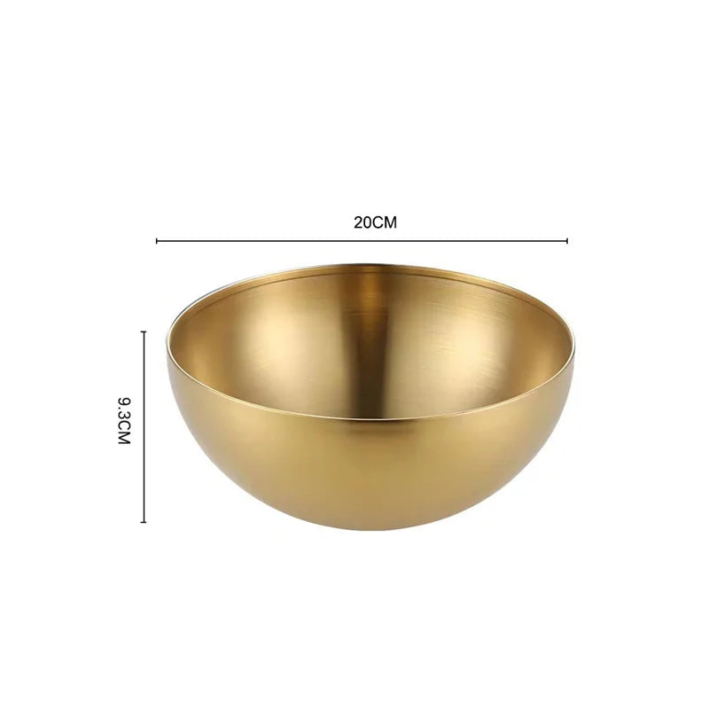 DecorBites™ Stainless Steel Mixing Bowls Set for Soup Salad Noodle Ramen Rice