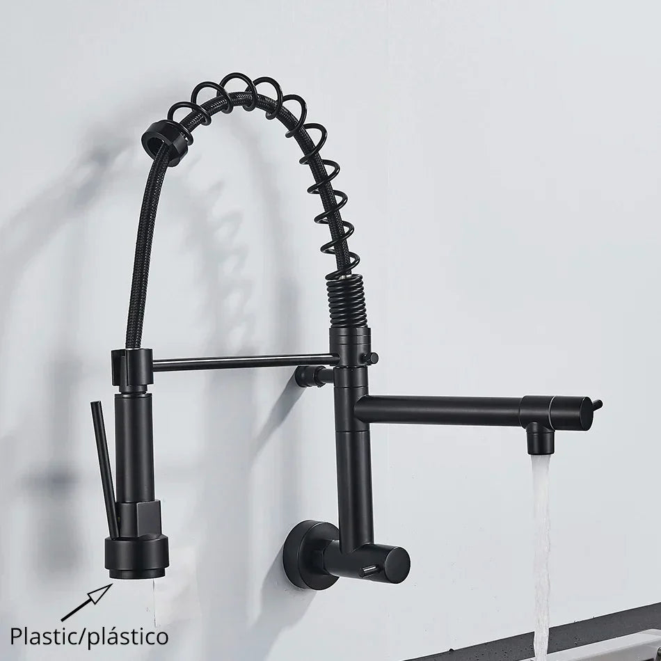 DecorBites™ Dual Spout Kitchen Faucet Swivel Wall Mount 360 Rotation Cold Water Tap