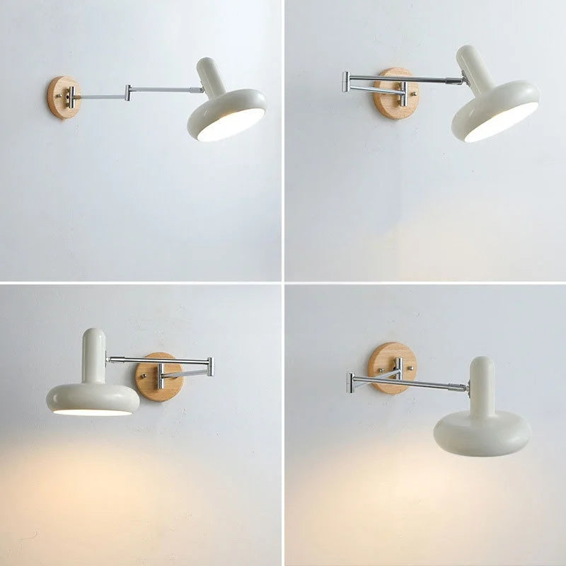 DecorBites™ Cream Iron Art LED Wall Lamp for Bedroom Living Room Decor