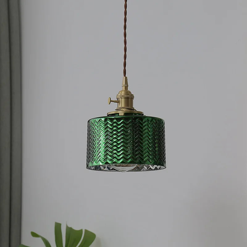 DecorBites™ مصابيح قلادة LED زجاجية خضراء للإضاءة الداخلية في المنزل وغرفة المعيشة والبار والمقهى