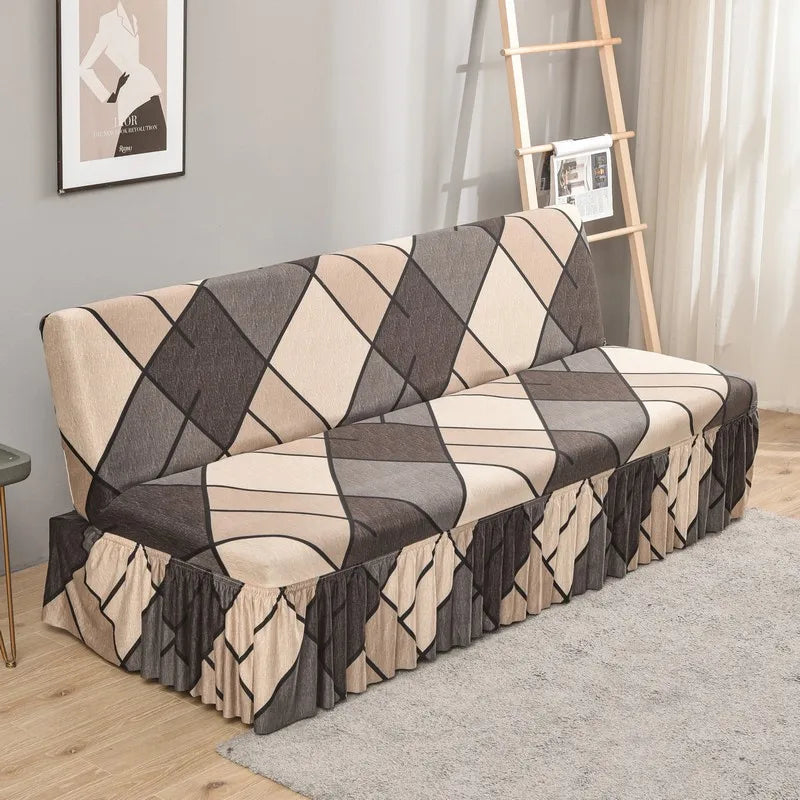 DecorBites™ Elastic Armless Futon Bed Sofa Cover Slipcover