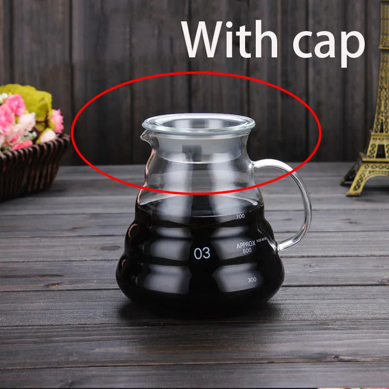 DecorBites™ Cloud Shaped Glass Coffee Kettle Heat Resistant Teapot 360/600/800ml