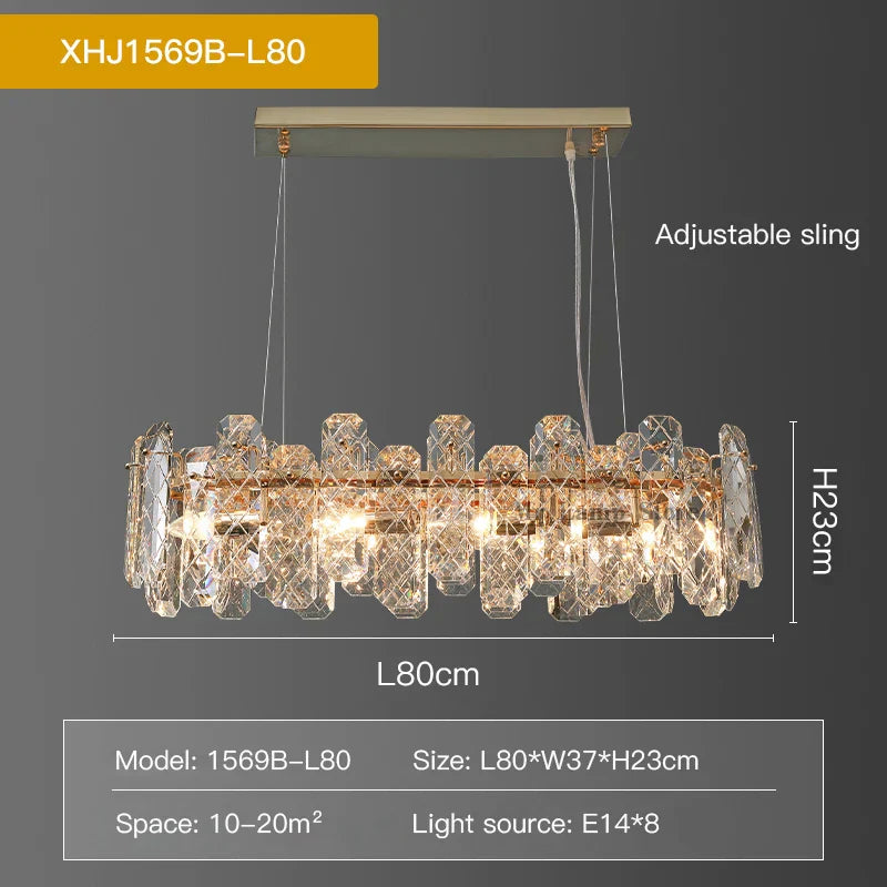 DecorBites™ Crystal LED Chandelier for High-end Living Spaces