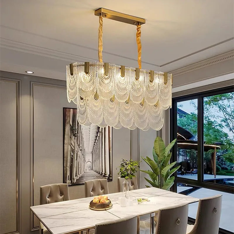 DecorBites™ Elegant Crystal Chandelier for Living Room, Restaurant, and Bedroom Lighting