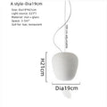 DecorBites™ Glass Whorls Cocoon Pendant Light - Milky White, Modern Hanging Lamp