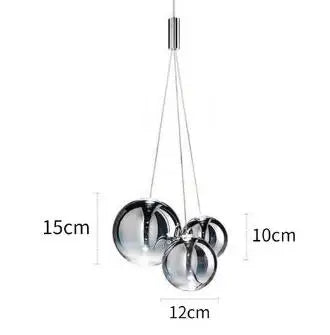 DecorBites™ Glass Ball LED Pendant Chandelier for Modern Spaces