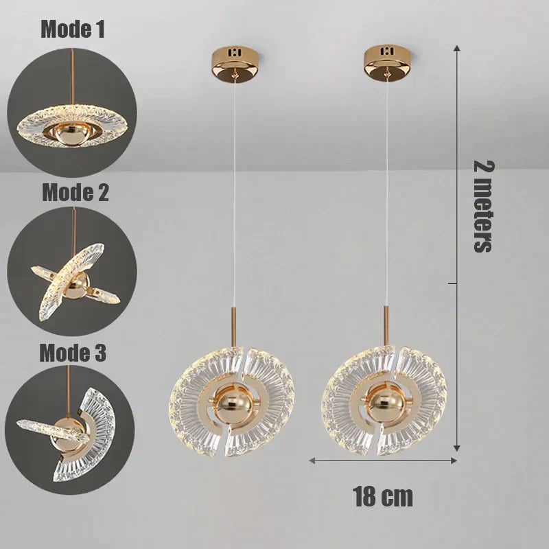 ثريا معلقة LED من DecorBites™ لغرفة الطعام والمطاعم والبارات والمصابيح الفنية المزخرفة