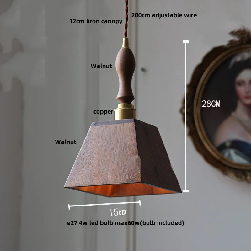 مصباح معلق زجاجي LED من DecorBites™ بقاعدة نحاسية لديكور غرفة المعيشة والطعام