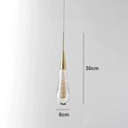 Post-Modern Crystal Teardrop Glass Pendant Light