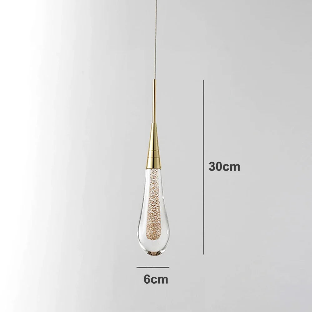 Post-Modern Crystal Teardrop Glass Pendant Light