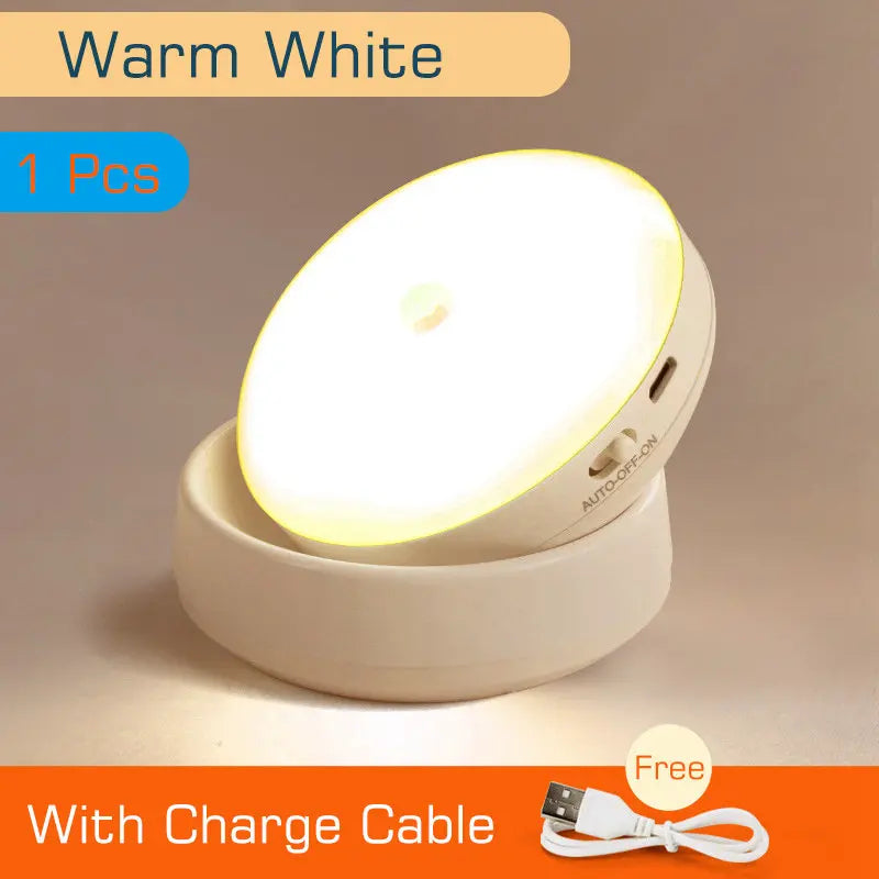 DecorBites™ 360° Rotate Night Light USB Rechargeable Magnet Wall Lamp for Staircase Bedroom