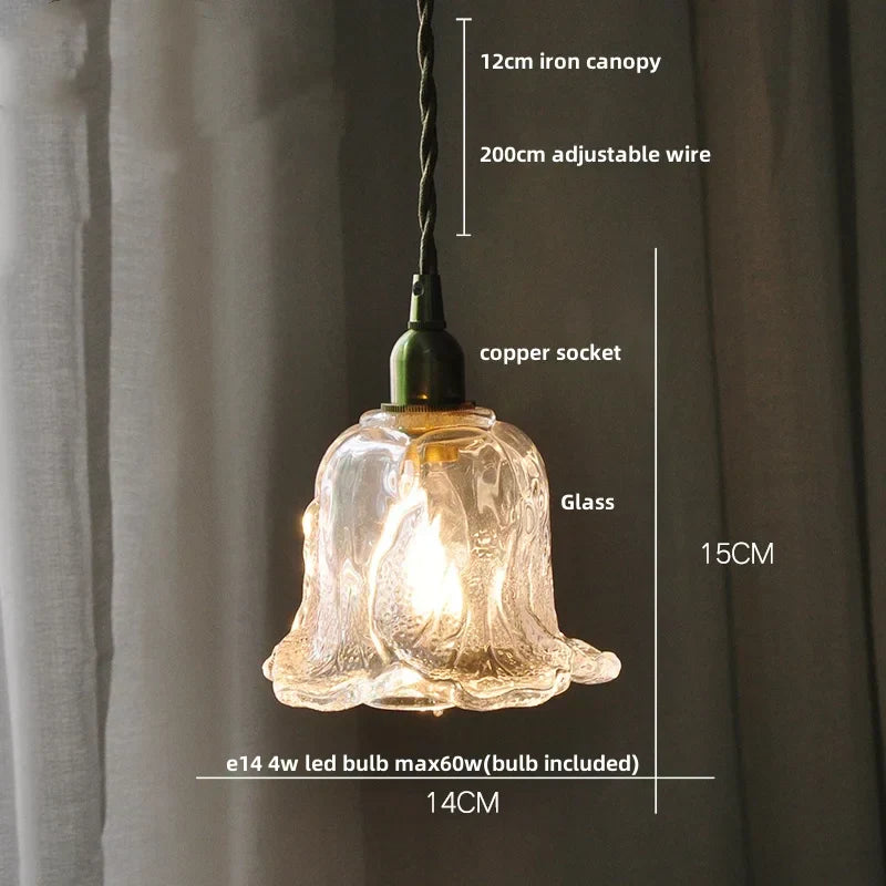 DecorBites™ Amber Glass Ball LED Pendant Light, Modern Nordic Hanging Lamp for Home Decor