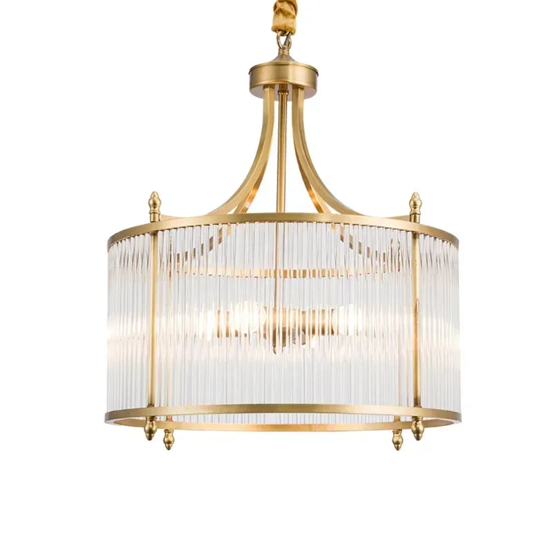 مصباح سقف معلق LED من الزجاج النحاسي الذهبي من DecorBites™