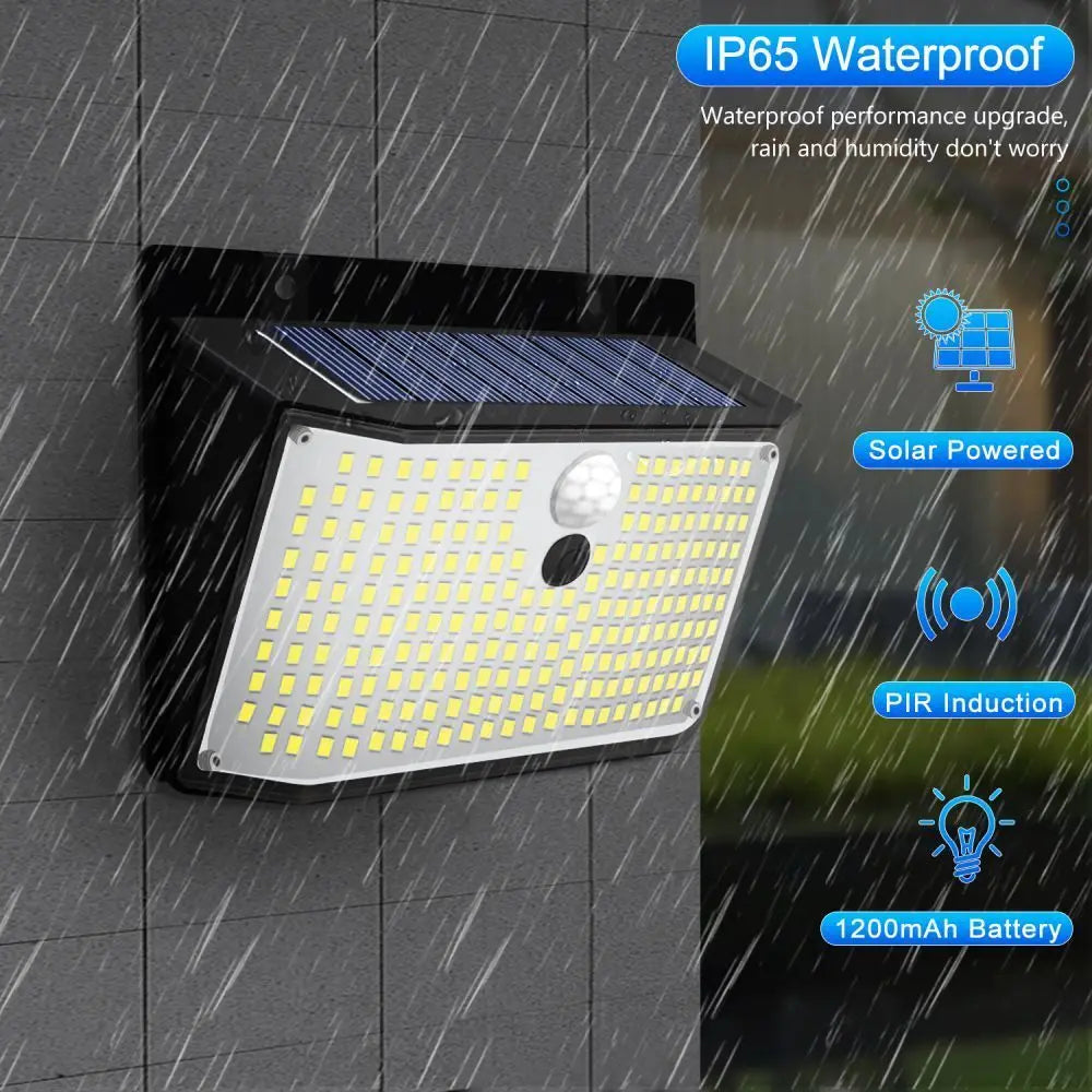 DecorBites™ 208 LED Solar Outdoor Motion Sensor Lights 3 Mode Wireless Waterproof Security