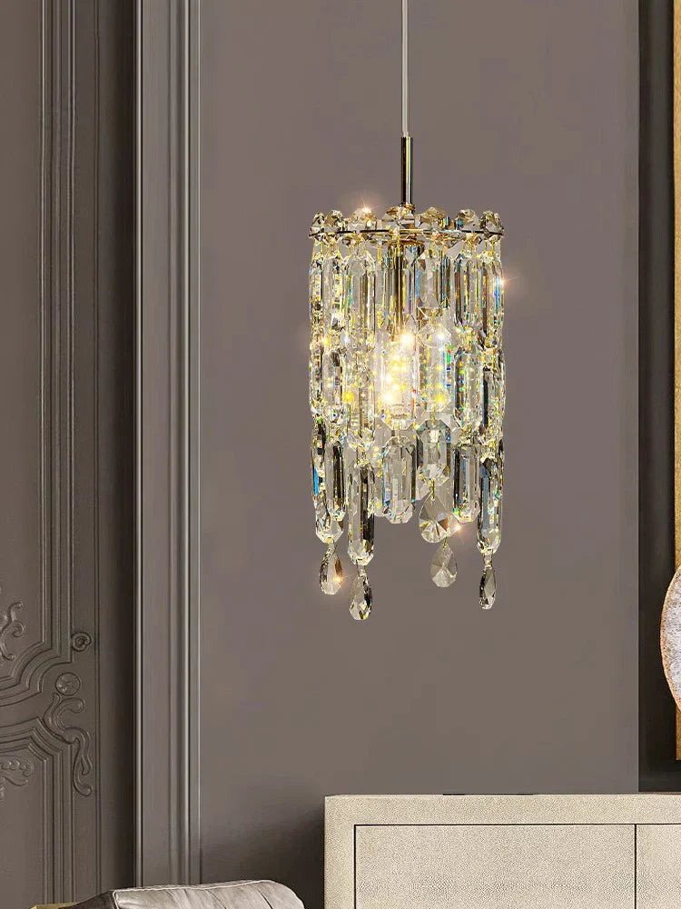 DecorBites™ Crystal Bedhead Pendant Light for Master Bedroom, High-End Restaurant Chandelier
