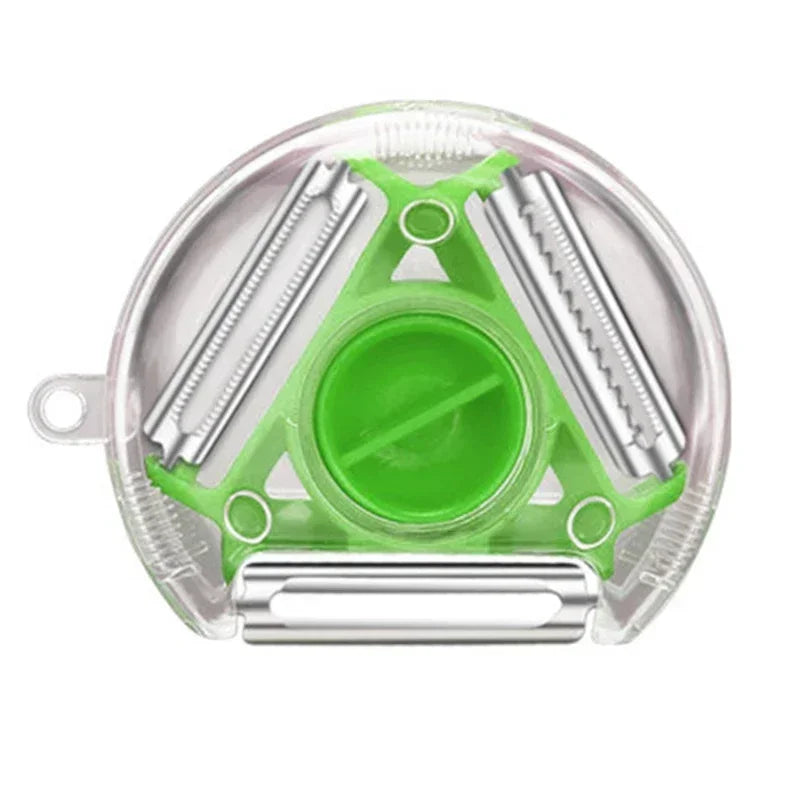DecorBites™ 3-in-1 Magic Peeler Trio Set: Slicer, Shredder, Julienne Cutter - Kitchen Tool