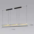 Wabi-Sabi Black Metal Acrylic Strip Pendant Light