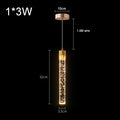 Modern Crystal Rod Pendant Light in Black or Gold