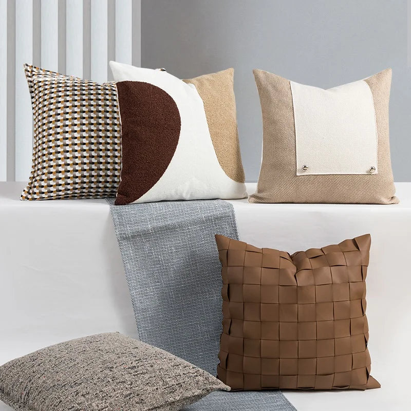 غطاء وسادة DecorBites™ Luxe مقاس 45x45 سم: غطاء وسادة عالي الجودة لديكور منزلي أنيق