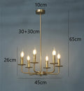 DecorBites™ مصابيح ثريا فنية حديدية لغرفة الطعام والمعيشة والمطبخ - وحدات إضاءة على شكل شمعة E14