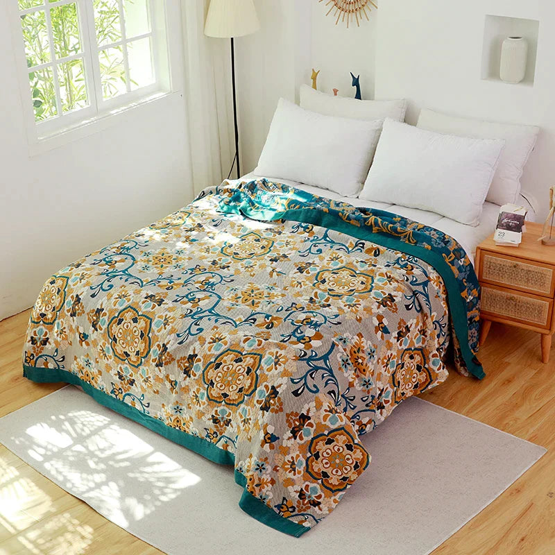 DecorBites™ Cotton Sofa Chair Cover Throw Blanket - Boho Nordic Style Bedspread