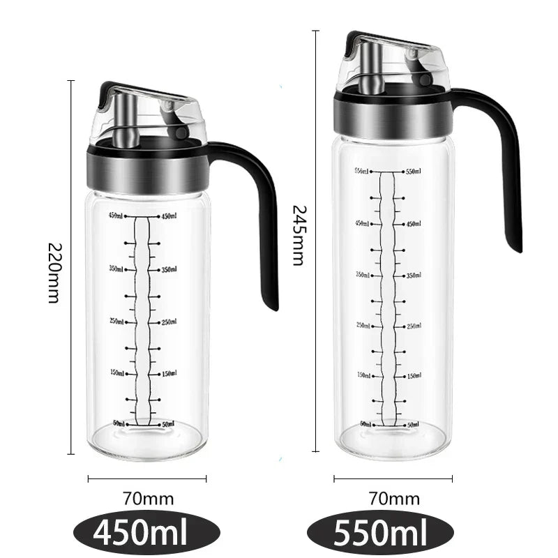 DecorBites™ Durable Automatic Oil Bottle for Soy Sauce Vinegar Seasoning Storage