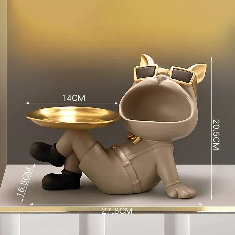 DecorBites™ French Bulldog Resin Statue for Stylish Living Room Decor