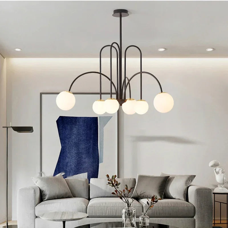 DecorBites™ Glass Ball LED Chandelier for Indoor Decor Lighting