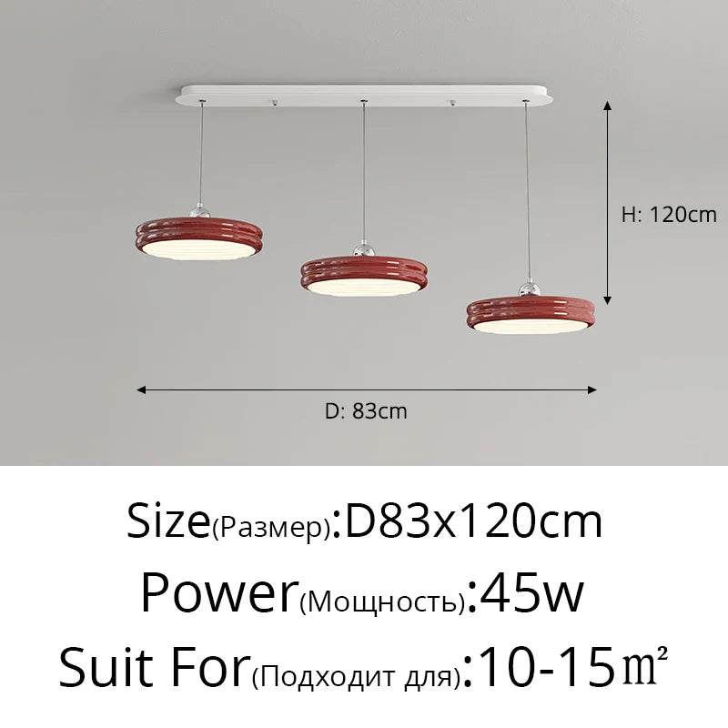 DecorBites™ Circular Modern Chandelier Pendant Light Dimmable Indoor Lamp for Dining & Kitchen Island
