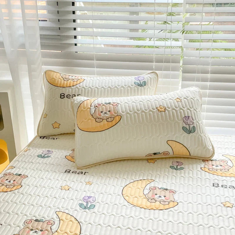 غطاء مرتبة ووسادة لاتكس مبرد من DecorBites™ - وسادة سرير صيفية للتبريد
