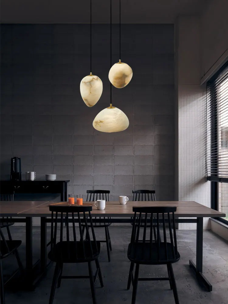 ثريا DecorBites™ Geometry Marble LED لغرفة المعيشة وجزيرة المطبخ